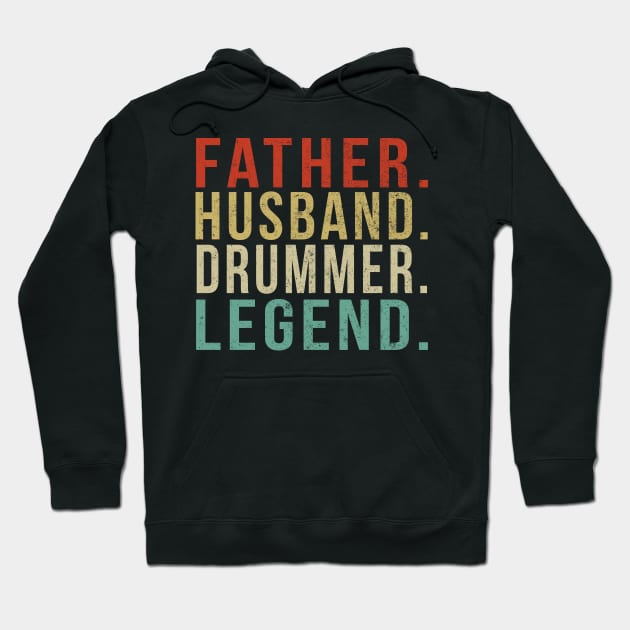 Drummer Dad Vintage/ Father. Husband. Drummer . Legend. Hoodie by PGP